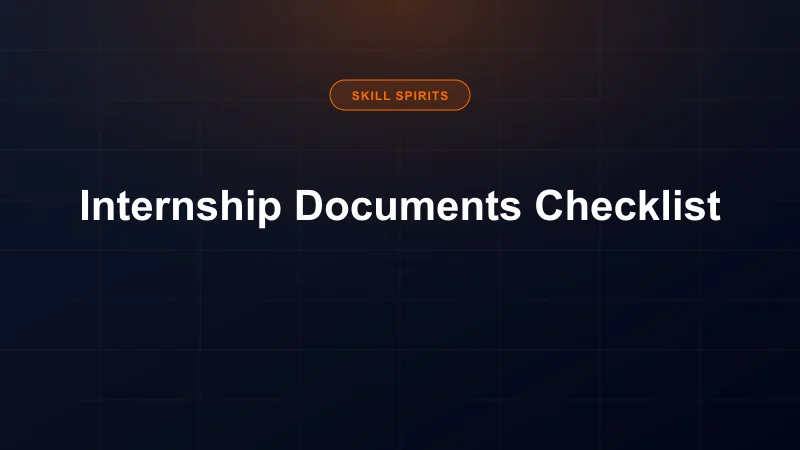 Internship Documents Checklist