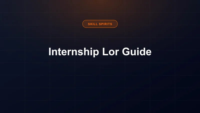 Internship Letter of Recommendation Guide