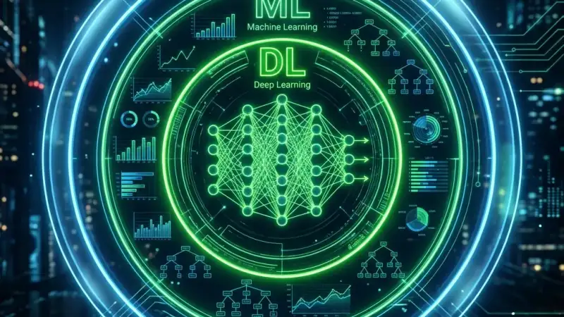 Machine Learning vs Deep Learning hierarchy