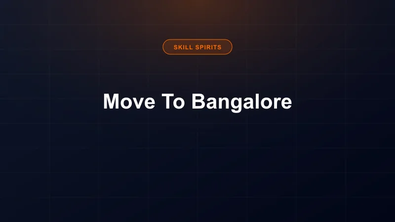 Moving to Bangalore for IT Jobs