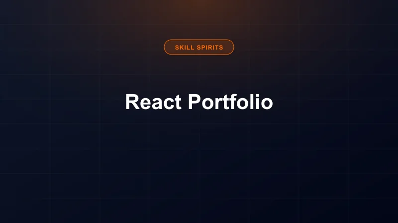 React Portfolio Guide 2025
